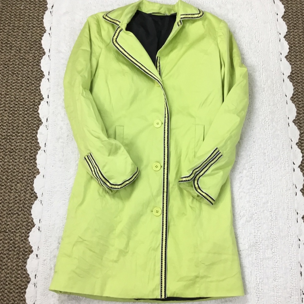 Nikki Valenti Lime Green Trench size 8